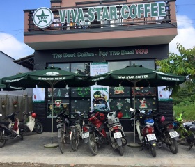 Bảng Hiệu Viva Star Coffee Đẹp Tại Bình Dương